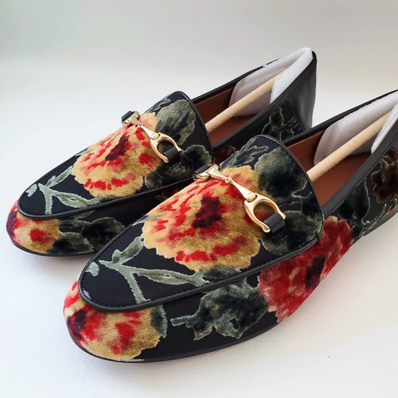 NEW COACH Floral Rose Jacquard Loafers Flats - Picture 2 of 8